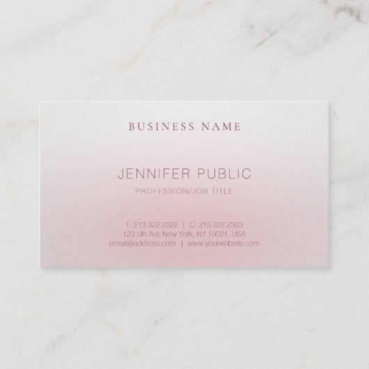 Professionele Elegante Eenvoudige Sjabloon Moderne Visitekaartje (Achterkant)