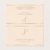 Professionele elegante, eenvoudige vormgeving met visitekaartje (Buitenkant ongevouwen)