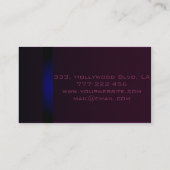 Professionele elegante effen fluwelen monogram visitekaartje (Achterkant)