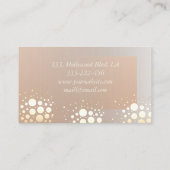 Professionele elegante fancy gouden/bronzen confet visitekaartje (Achterkant)