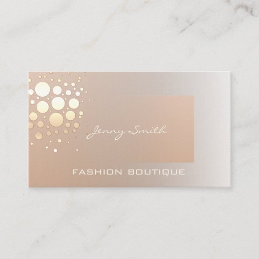 Professionele elegante fancy gouden/bronzen confet visitekaartje (Voorkant)