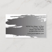 Professionele Elegante Faux Silver Painter Visitekaartje (Achterkant)