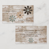 Professionele elegante  florale kromme visitekaartje (Voorkant / Achterkant)