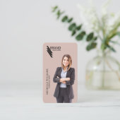 Professionele elegante foto en Logo Visitekaartje (Staand voorkant)