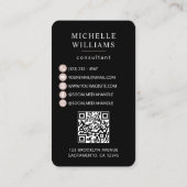 Professionele elegante foto en Logo Visitekaartje (Achterkant)