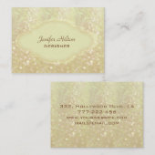 Professionele elegante glitter bokeh visitekaartje (Voorkant / Achterkant)