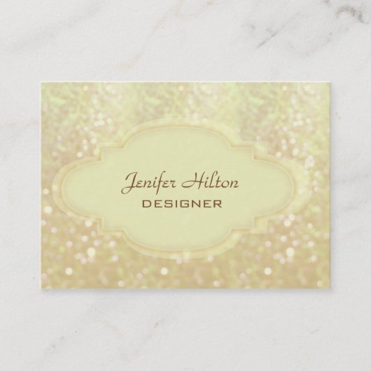 Professionele elegante glitter bokeh visitekaartje (Voorkant)