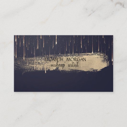 Professionele elegante Gold Foil Brush Stroke Driv Visitekaartje (Voorkant)