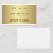 Professionele elegante Gold look Modern stijlvol d Visitekaartje (Voorkant / Achterkant)