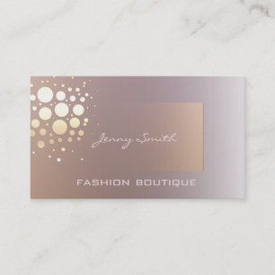 Professionele elegante gouden/bronzen confetti visitekaartje