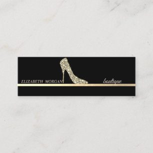 Professionele Elegante, Gouden Diamanten Hoge Hakk Mini Visitekaartje