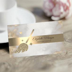 Professionele Elegante Gouden Glitter Bezem Visitekaartje