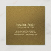 Professionele Elegante Gouden Kijk Creatieve Luxe Vierkante Visitekaartje (Achterkant)