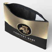 Professionele Elegante Gouden Leeuw Logo Etui (Open)