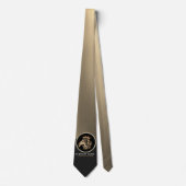 Professionele Elegante Gouden Leeuw Logo Stropdas (Voorkant)