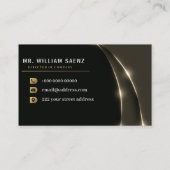 Professionele Elegante Gouden Leeuw Logo Visitekaartje (Achterkant)