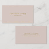 Professionele Elegante Gouden Tekst Modern Minimal Visitekaartje (Voorkant / Achterkant)
