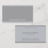 Professionele Elegante Grijze Moderne Eenvoudige S Visitekaartje (Voorkant / Achterkant)