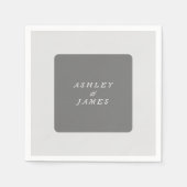 Professionele elegante grijze vlakke minimalistisc servet (Voorkant)