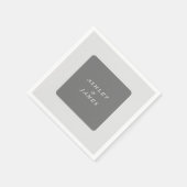 Professionele elegante grijze vlakke minimalistisc servet (Hoek)