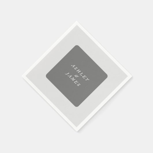 Professionele elegante grijze vlakke minimalistisc servet (Hoek)