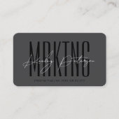 Professionele Elegante Handtekening Donkergrijs Mo Visitekaartje (Voorkant)