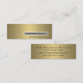 Professionele elegante hedendaagse gouden gouden mini visitekaartje (Voorkant / Achterkant)