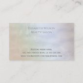 Professionele elegante iriserende parel holografis visitekaartje (Achterkant)