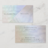 Professionele elegante iriserende parel holografis visitekaartje (Voorkant / Achterkant)