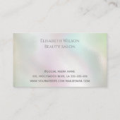 Professionele elegante iriserende parel holografis visitekaartje (Achterkant)