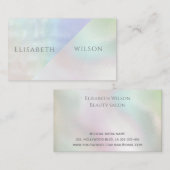 Professionele elegante iriserende parel holografis visitekaartje (Voorkant / Achterkant)