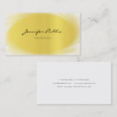 Professionele elegante kalligrafie Trendy Gold Lux Visitekaartje (Voorkant / Achterkant)