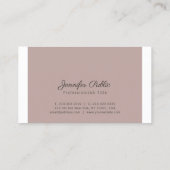 Professionele Elegante Kleuren Eenvoudige Chic Mod Visitekaartje (Achterkant)