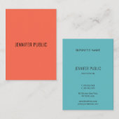 Professionele elegante kleuren Moderne Eenvoudige  Visitekaartje (Voorkant / Achterkant)