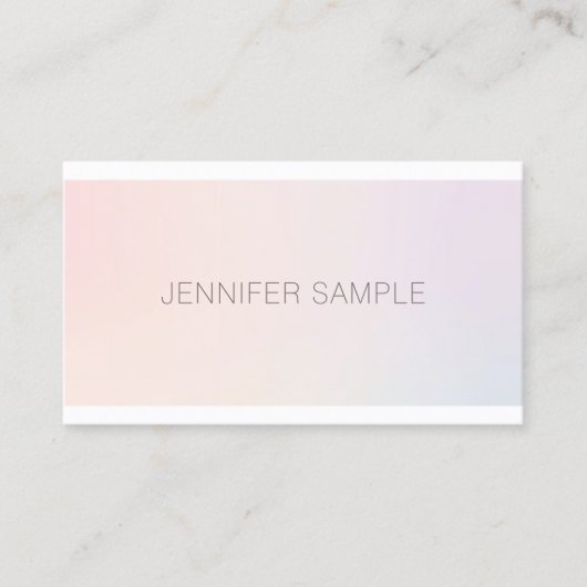 Professionele elegante kleurenharmonie Modern Plai Visitekaartje (Voorkant)