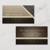 Professionele elegante leopardafdrukglitterij visitekaartje (Voorkant / Achterkant)