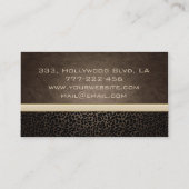 Professionele elegante leopardafdrukglitterij visitekaartje (Achterkant)
