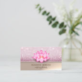 Professionele Elegante Lotus Glittery Bokeh Visitekaartje (Staand voorkant)