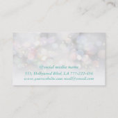 Professionele elegante luxe bokeh bloemenmake-up visitekaartje (Achterkant)