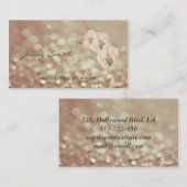 Professionele elegante luxe chic bokeh orchid visitekaartje (Voorkant / Achterkant)