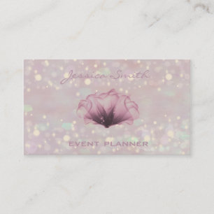 Professionele elegante luxe glitter bokeh floral visitekaartje