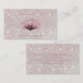 Professionele elegante luxe glitter bokeh floral visitekaartje (Voorkant / Achterkant)