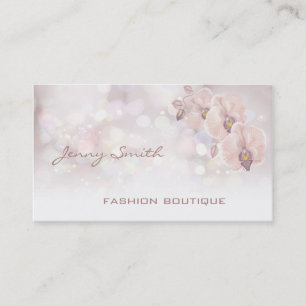Professionele elegante luxe glitter bokeh orchid visitekaartje