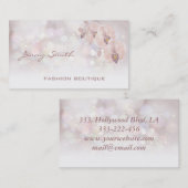 Professionele elegante luxe glitter bokeh orchid visitekaartje (Voorkant / Achterkant)