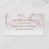 Professionele elegante luxe glitter bokeh orchid visitekaartje (Achterkant)