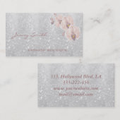 Professionele elegante luxe glitter bokeh orchid visitekaartje (Voorkant / Achterkant)