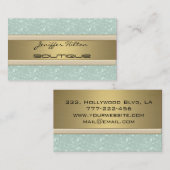 Professionele elegante luxe glittery gouden strepe visitekaartje (Voorkant / Achterkant)