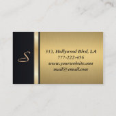 Professionele elegante luxe gouden oude auto visitekaartje (Achterkant)