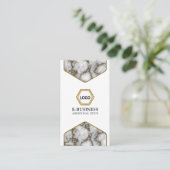 Professionele Elegante Marmeren Glitters Modern Visitekaartje (Staand voorkant)