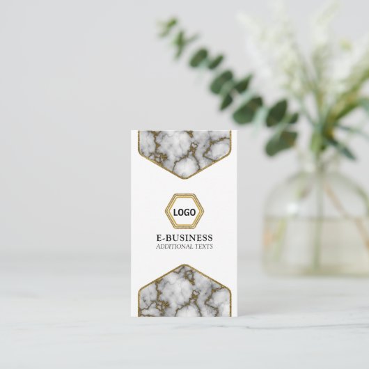 Professionele Elegante Marmeren Glitters Modern Visitekaartje (Staand voorkant)